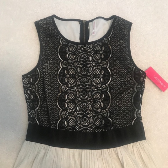 Xhilaration Dress Lace and Sparkle Black and Beige - Picture 4 of 5